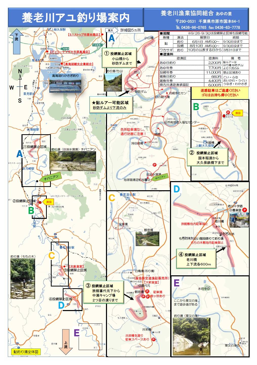 養老川鮎釣り場案内
